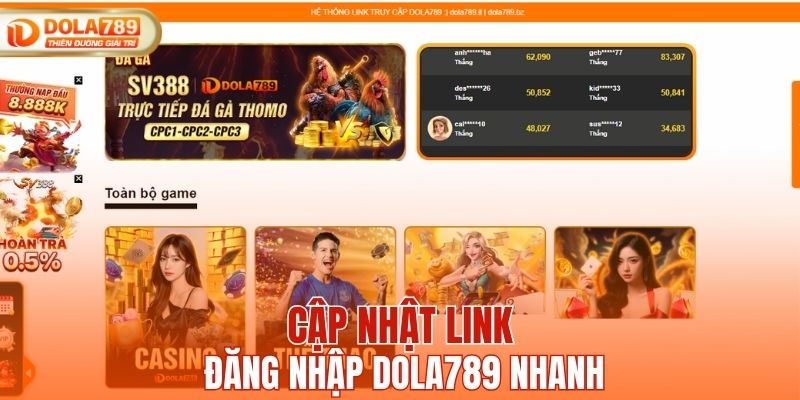 Cập nhật link đăng nhập DOLA789 nhanh